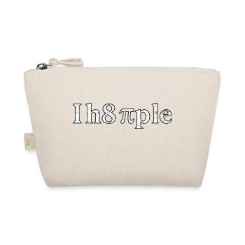 Funny and clever saying I HATE PEOPLE - Organic Pouch - nature - Front