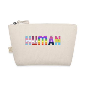 Human LGBTQ T-Shirt Flag Pride - Organic Pouch - nature - Front