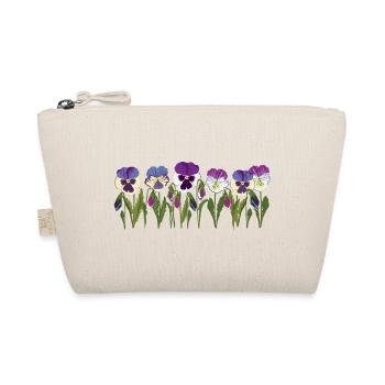 Rangée de fleurs de pensée en violet - Trousse biologique - nature - Devant