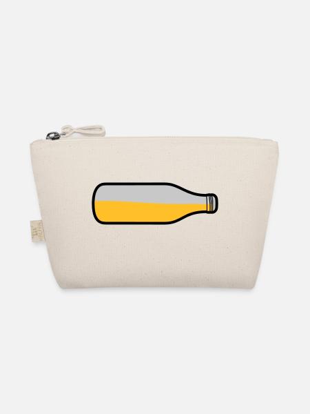 Lying beer bottle - Organic Pouch - nature - Front
