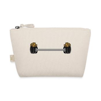 Weightlifting French Fries Bodybuilder - Organic Pouch - nature - Front
