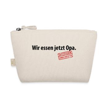 Wir essen jetzt Opa Satzzeichen Leben retten Komma - Bio-Täschchen - Natur - Vorne