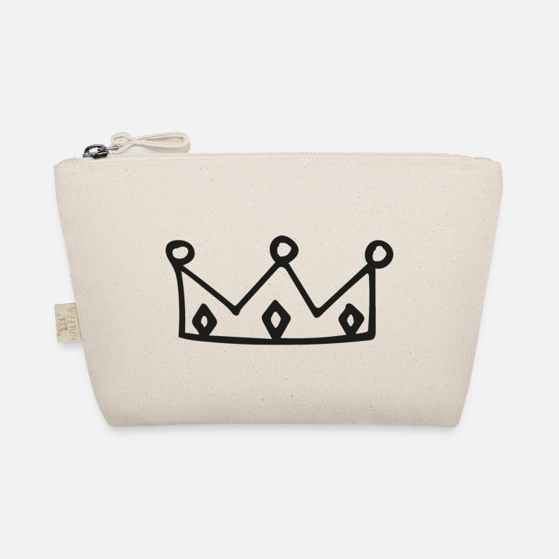 Crown Drawing Sketch Organic Pouch