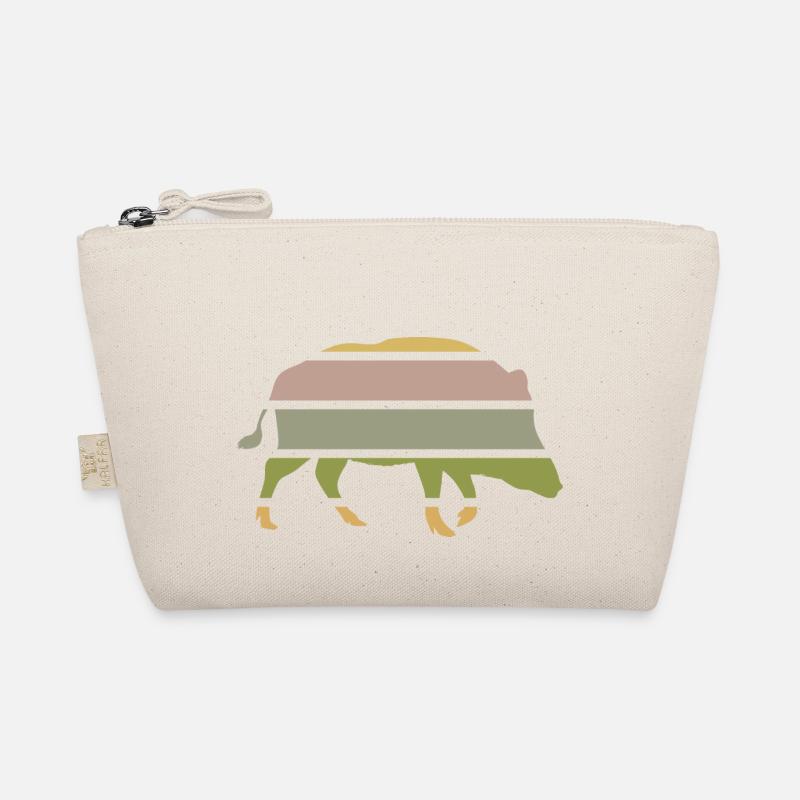 forest dwellers wild boar from the forest eber-sunset Organic Pouch