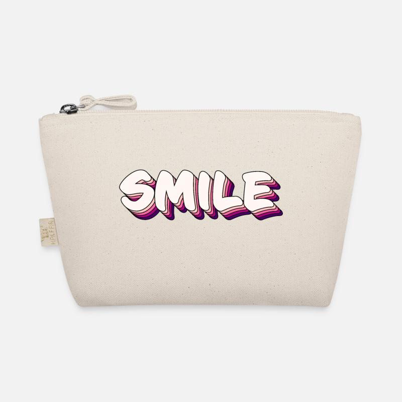 Smile word - Organic Pouch - nature