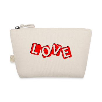 LOVE - rouge et noir - Trousse biologique - nature - Devant