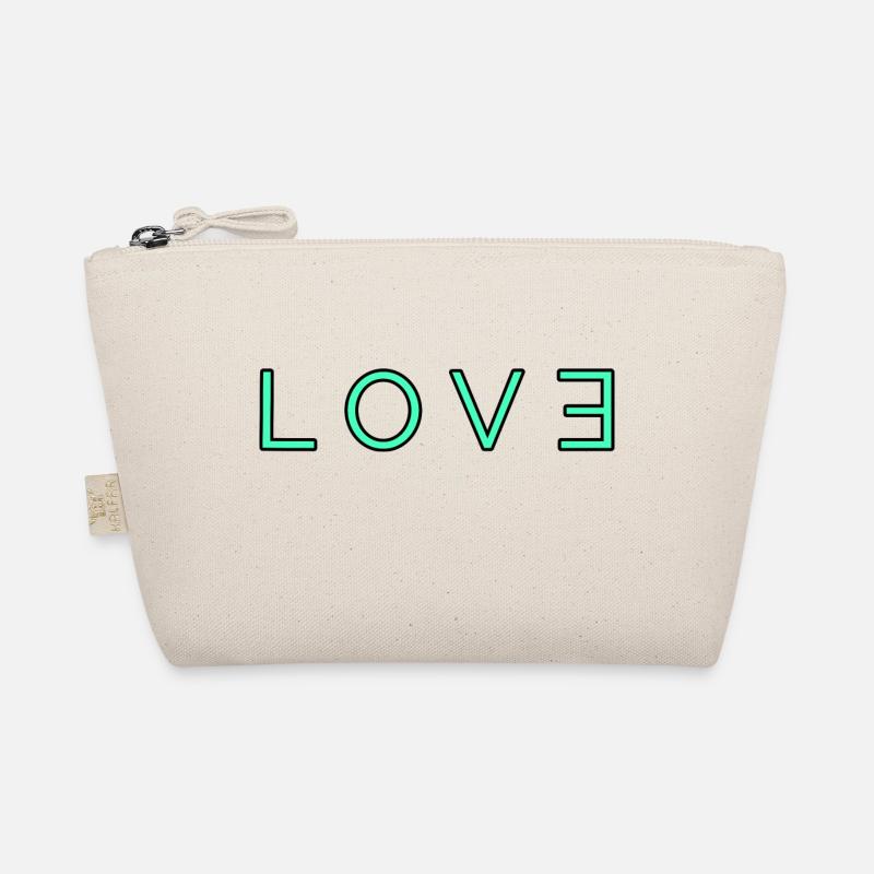 Love Logo Türkis - Bio-Täschchen - Natur