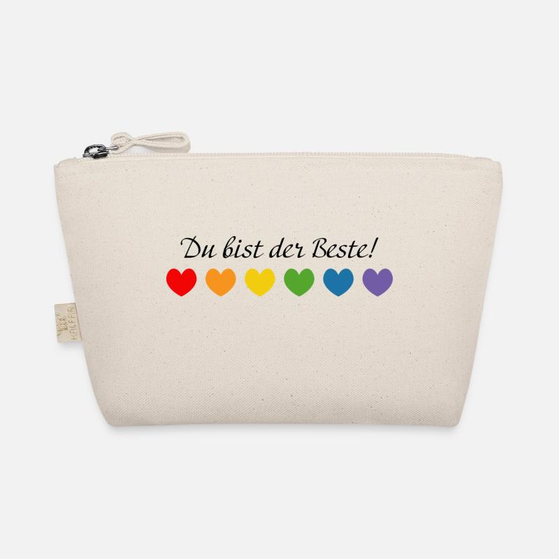 Regenbogenherzchen du bist der Beste Bio-Täschchen
