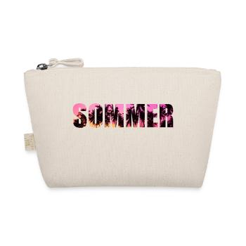 Cooles Retro Design Sommer Strand Palmen Summer - Bio-Täschchen - Natur - Vorne