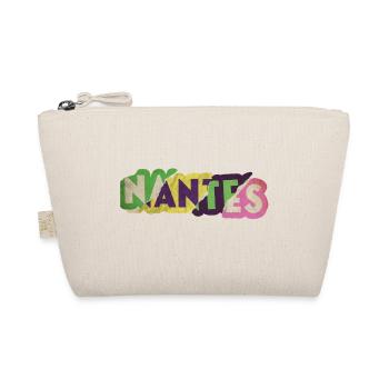Nantes France City Skyline Font Punk Retro - Organic Pouch - nature - Front