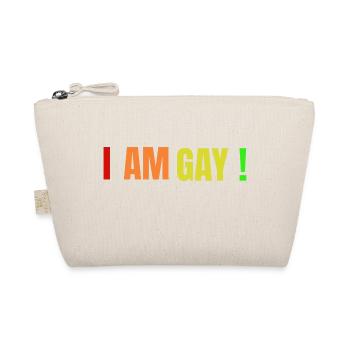 I AM GAY ! - Bio-Täschchen - Natur - Vorne