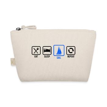 Eat Sleep Sail Repeat Sailor Skipper Captain Sailb - Bio-Täschchen - Natur - Vorne