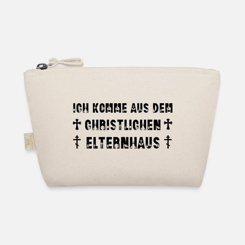 Ich komme aus dem christlichen Elternhaus Spruch - Bio-Täschchen - Natur