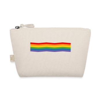rainbow stripes pointed LGBT lgbtqi queer - Organic Pouch - nature - Front