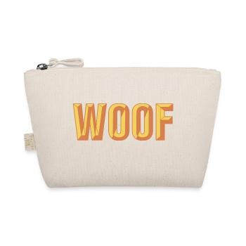 Woof abgeschrägtes Textdesign - Bio-Täschchen - Natur - Vorne