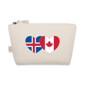 Cœur du drapeau du Canada de l’Islande - Trousse biologique - nature - Devant