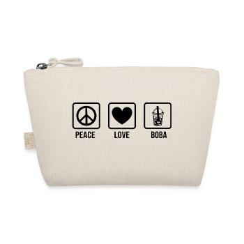 Peace Love Boba Graphic Tea Lover Tea Drinker Bubb - Bio-Täschchen - Natur - Vorne