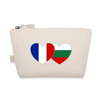 Fankreich Bulgarien Flagge Herz - Bio-Täschchen - Natur - Vorne