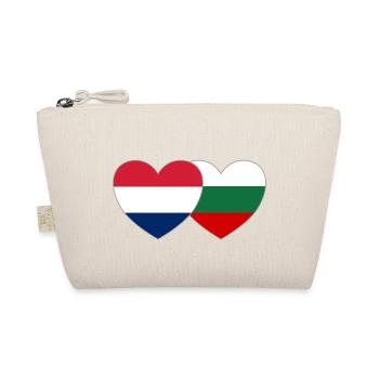 Holland Bulgarien Flagge Herz - Bio-Täschchen - Natur - Vorne