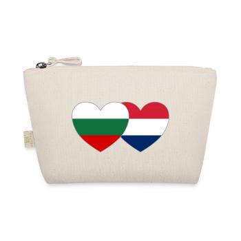 Bulgaria Holland Flag Heart - Organic Pouch - nature - Front