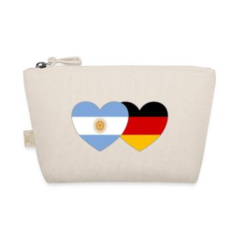 Deutschland Argentinien Flagge Herz - Bio-Täschchen - Natur - Vorne