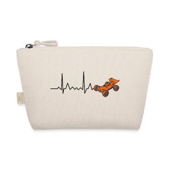 RC Car Herzschlag EKG - Bio-Täschchen - Natur - Vorne