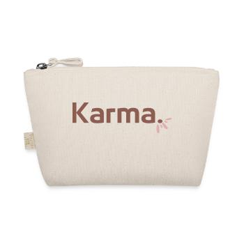 Karma | T-shirt Motivierendes Geschenk - Bio-Täschchen - Natur - Vorne
