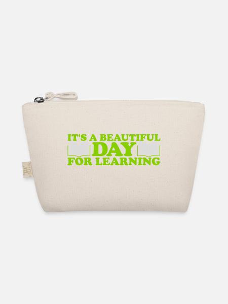 beautiful day for learning - Bio-Täschchen - Natur - Vorne