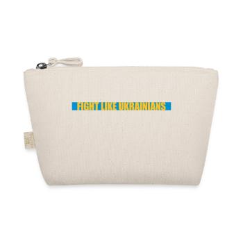 fight like ukrainians quote - Organic Pouch - nature - Front