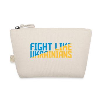 fight like ukrainians quote - Organic Pouch - nature - Front
