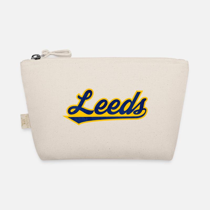 Leeds Script Logo Blau Gelb Bio-Täschchen