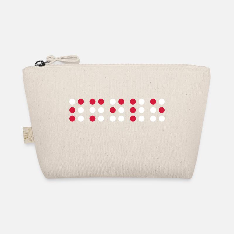 Smile in braille code, Braille script for the blind Organic Pouch