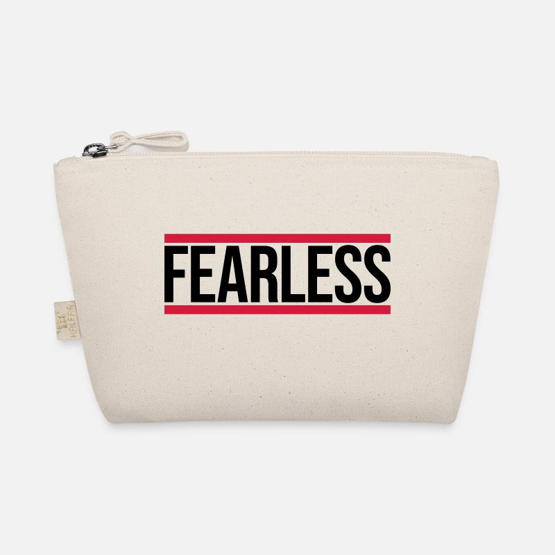 fearless Text Quote Design Organic Pouch