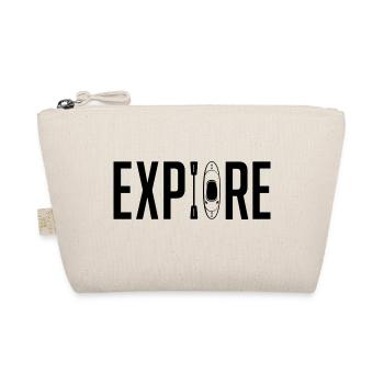 Explore Graphic Kayaking Kayak Canoe Rowing Rower - Bio-Täschchen - Natur - Vorne