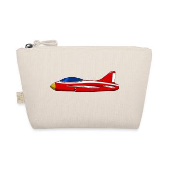 Flugzeug Rot - Bio-Täschchen - Natur - Vorne