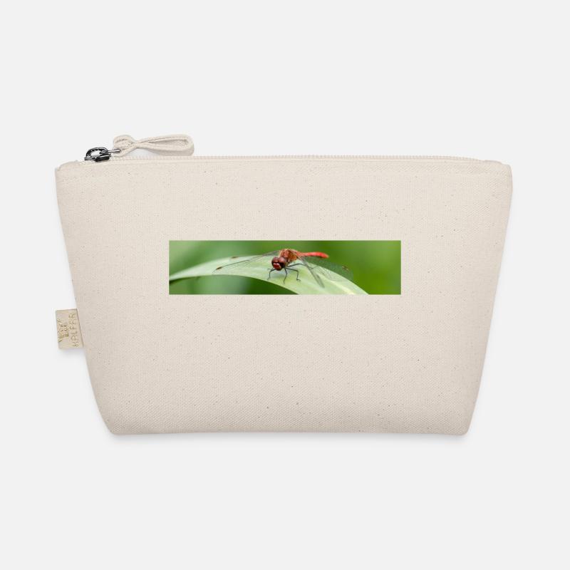 Libelle auf Grashalm - Bio-Täschchen - Natur