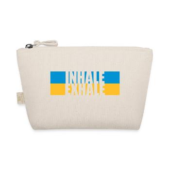 inhale exhale yoga quote - Organic Pouch - nature - Front