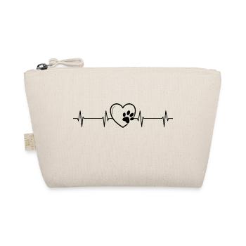 Dog heartbeat heart dogs love dog love - Organic Pouch - nature - Front