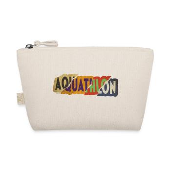 Aquathlon Schwimmen Laufen Sport Vintage Retro - Bio-Täschchen - Natur - Vorne