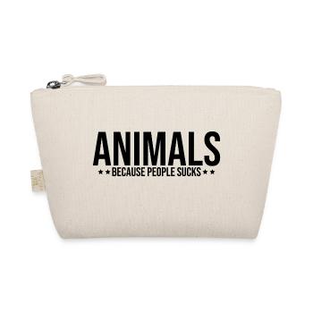 Animals Because People Suck Animal Lover Animal Ke - Bio-Täschchen - Natur - Vorne