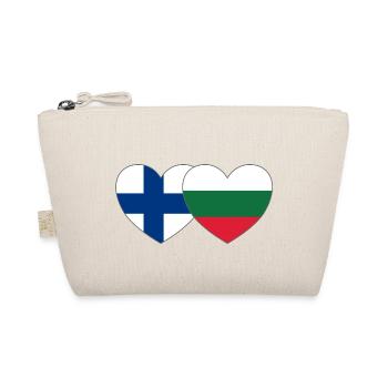 Finnland Bulgarien Flagge Herz - Bio-Täschchen - Natur - Vorne