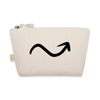 Arrow drawing sketch black - Organic Pouch - nature - Front