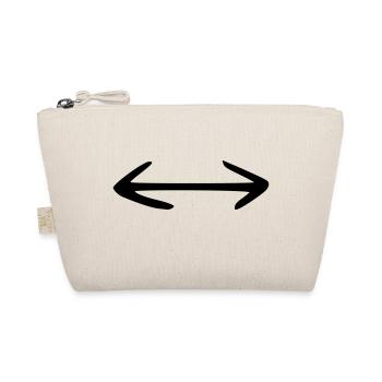 Arrow drawing sketch black - Organic Pouch - nature - Front