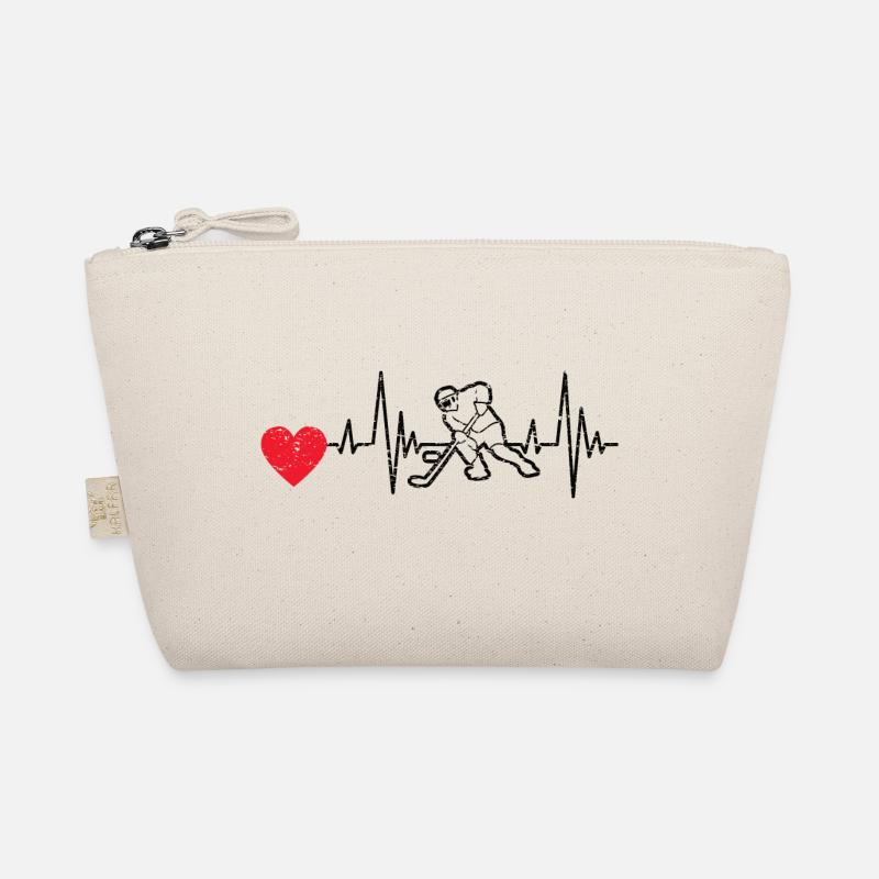 Eishockey Geschenk Wintersport Eishockeyteam - Bio-Täschchen - Natur