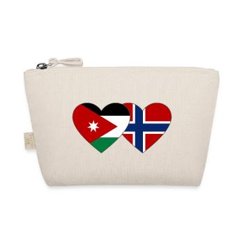 Jordaniend Norway Flag Heart - Organic Pouch - nature - Front