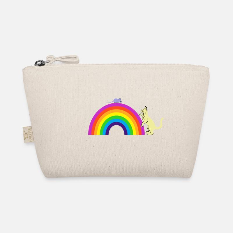 Kidcore Cat and Mouse Rainbow Idée cadeau Trousse biologique