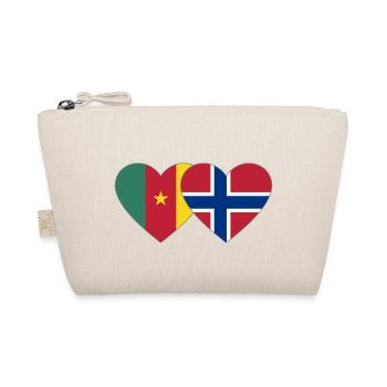 Kemerun Norwegen Flagge Herz - Bio-Täschchen - Natur - Vorne