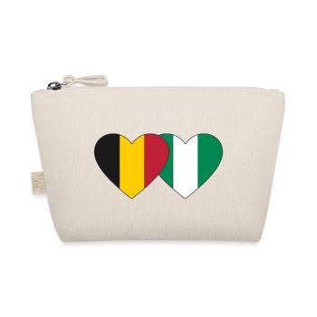 Belgique Nigeria Flag Heart - Trousse biologique - nature - Devant