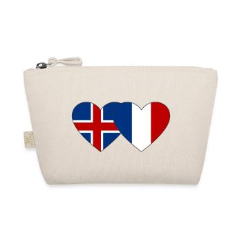 Islande France Flag Coeur - Trousse biologique - nature - Devant