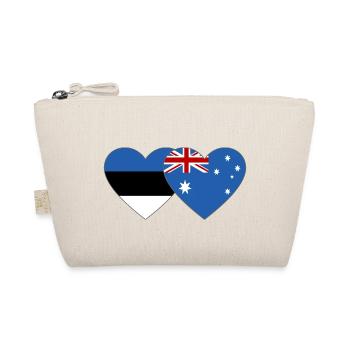 Estland Australien Flagge Herz - Bio-Täschchen - Natur - Vorne